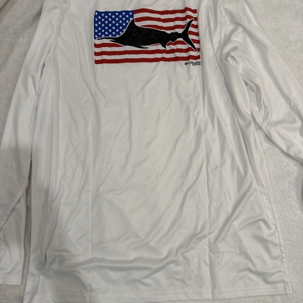 Men's Columbia Terminal Tackle Flag Fish Long Sleeve Performance Shirt